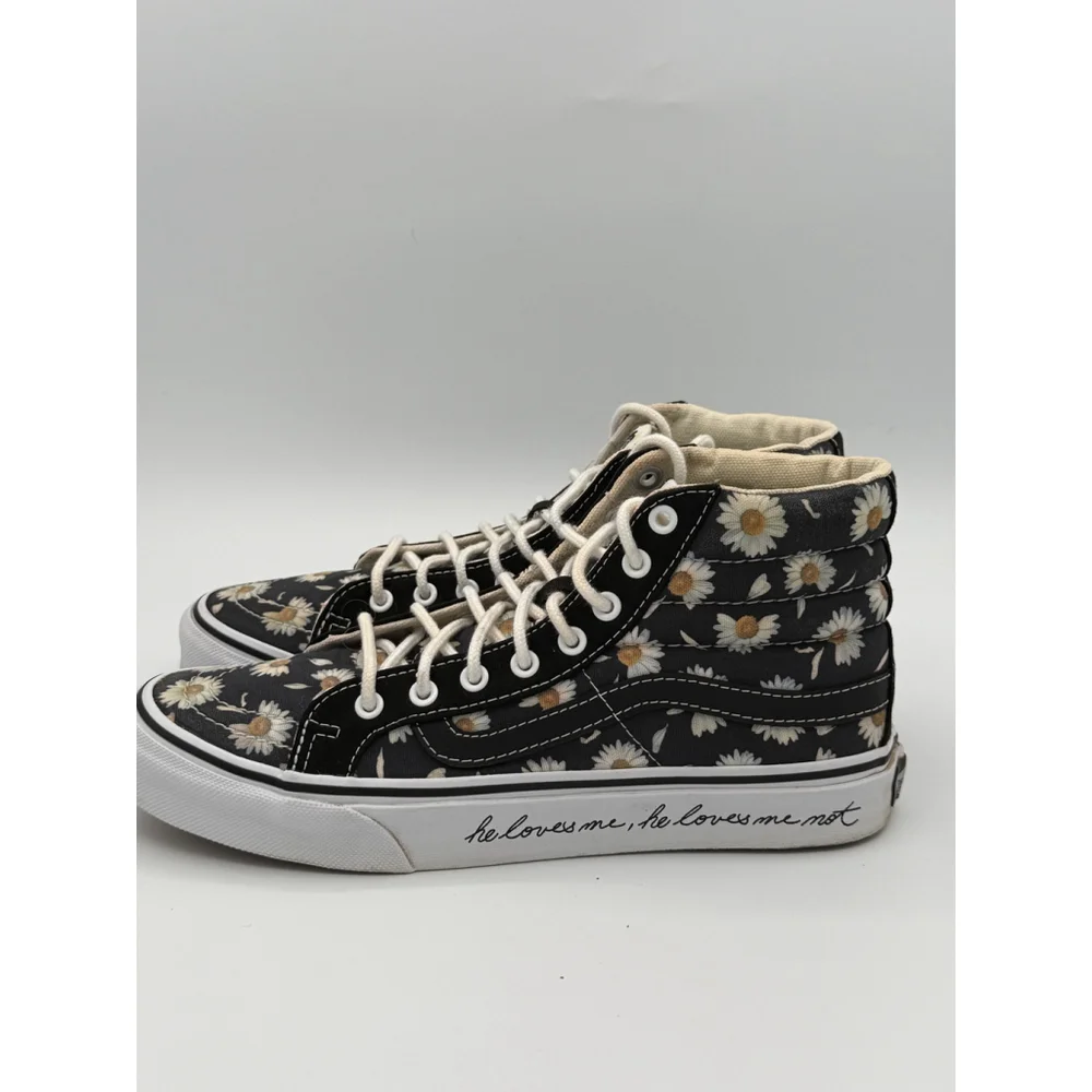 Vans Sk8-Hi “He Loves Me, He Loves Me Not” Daisy Floral Print Sneakers Women’s 7